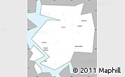 Gray Simple Map of Dobryanskiy, single color outside