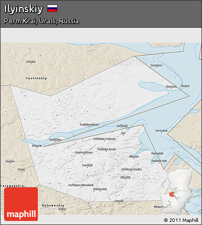 Classic Style 3D Map of Ilyinskiy