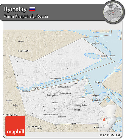 Classic Style 3D Map of Ilyinskiy