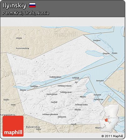 Classic Style 3D Map of Ilyinskiy