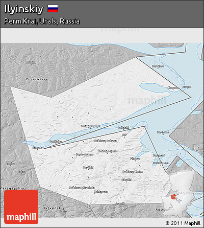 Gray 3D Map of Ilyinskiy