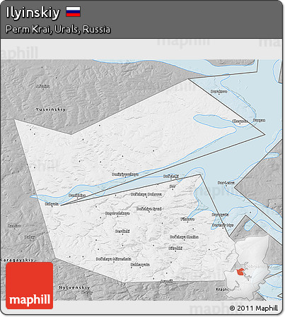 Gray 3D Map of Ilyinskiy