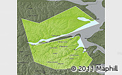 Physical 3D Map of Ilyinskiy, darken, semi-desaturated