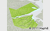 Physical 3D Map of Ilyinskiy, lighten, semi-desaturated