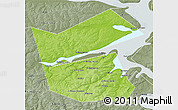 Physical 3D Map of Ilyinskiy, semi-desaturated