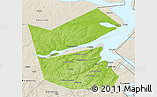Physical 3D Map of Ilyinskiy, shaded relief outside