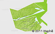 Physical 3D Map of Ilyinskiy, single color outside