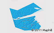 Political 3D Map of Ilyinskiy, cropped outside