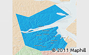 Political 3D Map of Ilyinskiy, lighten