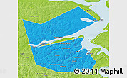Political 3D Map of Ilyinskiy, physical outside