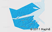 Political 3D Map of Ilyinskiy, single color outside