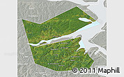 Satellite 3D Map of Ilyinskiy, lighten, semi-desaturated