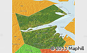 Satellite 3D Map of Ilyinskiy, political outside