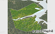 Satellite 3D Map of Ilyinskiy, semi-desaturated