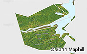 Satellite 3D Map of Ilyinskiy, single color outside