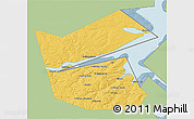 Savanna Style 3D Map of Ilyinskiy, single color outside