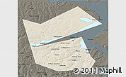 Shaded Relief 3D Map of Ilyinskiy, darken