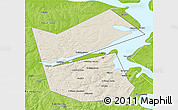 Shaded Relief 3D Map of Ilyinskiy, physical outside