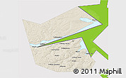 Shaded Relief 3D Map of Ilyinskiy, single color outside
