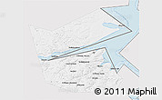 Silver Style 3D Map of Ilyinskiy, single color outside