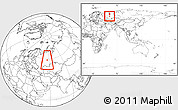 Blank Location Map of Ilyinskiy, within the entire country