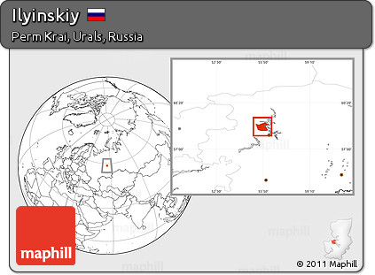 Blank Location Map of Ilyinskiy
