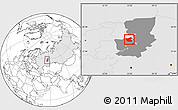 Blank Location Map of Ilyinskiy, highlighted country, highlighted parent region