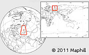 Blank Location Map of Ilyinskiy, highlighted grandparent region, within the entire country