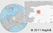 Gray Location Map of Ilyinskiy, highlighted grandparent region