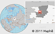 Gray Location Map of Ilyinskiy, highlighted parent region, highlighted grandparent region