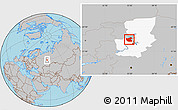 Gray Location Map of Ilyinskiy, highlighted parent region