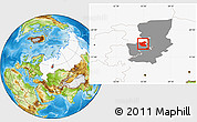 Physical Location Map of Ilyinskiy, highlighted country, highlighted parent region