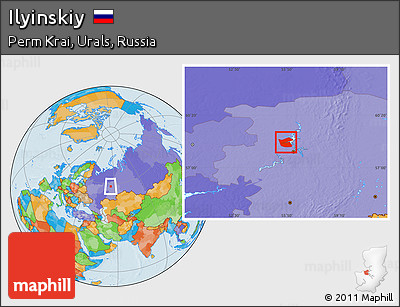 Political Location Map of Ilyinskiy