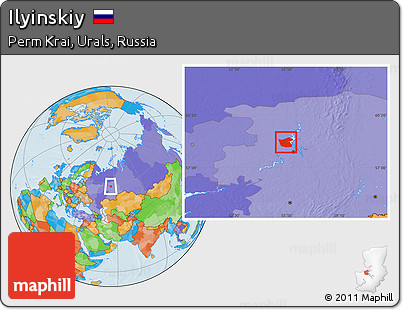 Political Location Map of Ilyinskiy