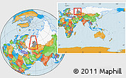 Political Location Map of Ilyinskiy, highlighted country, highlighted grandparent region, within the entire country