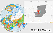 Political Location Map of Ilyinskiy, highlighted country, highlighted parent region