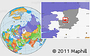 Political Location Map of Ilyinskiy, highlighted parent region, highlighted grandparent region