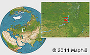 Satellite Location Map of Ilyinskiy