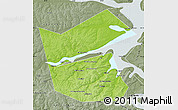 Physical Map of Ilyinskiy, semi-desaturated