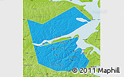 Political Map of Ilyinskiy, physical outside