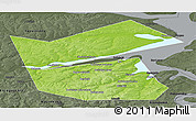 Physical Panoramic Map of Ilyinskiy, darken, semi-desaturated