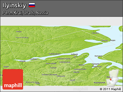 Physical Panoramic Map of Ilyinskiy
