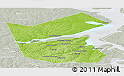 Physical Panoramic Map of Ilyinskiy, lighten, semi-desaturated