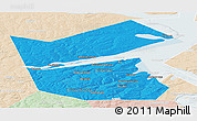 Political Panoramic Map of Ilyinskiy, lighten