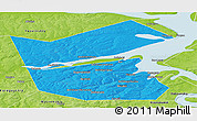 Political Panoramic Map of Ilyinskiy, physical outside