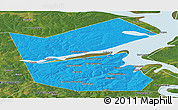 Political Panoramic Map of Ilyinskiy, satellite outside