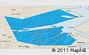 Political Panoramic Map of Ilyinskiy, shaded relief outside