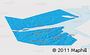 Political Panoramic Map of Ilyinskiy, single color outside