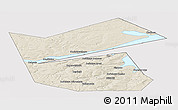 Shaded Relief Panoramic Map of Ilyinskiy, cropped outside