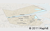 Shaded Relief Panoramic Map of Ilyinskiy, lighten
